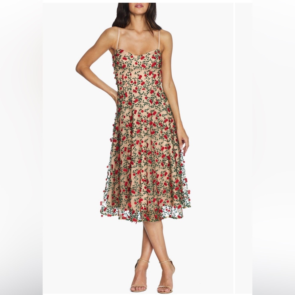Dress the Population Janice Embroidered Fit & Flare Dress